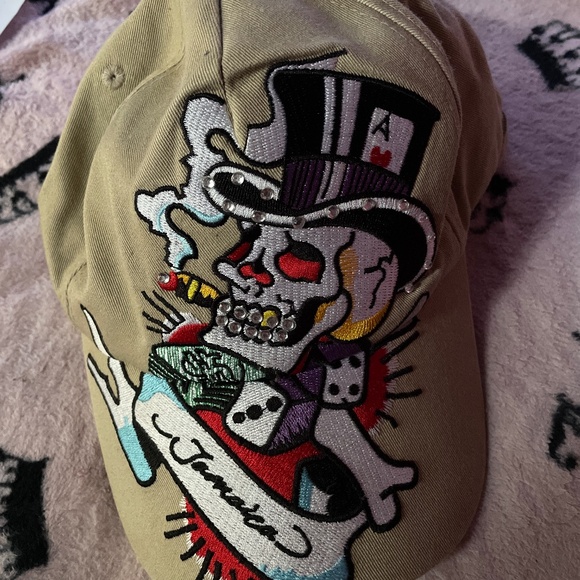 ed Hardy Jamaica trucker rhinestone hat - Picture 1 of 3